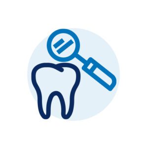 Icon of Tooth Under Magnifying Glass