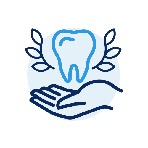 Icon of Tooth on Top of Hand